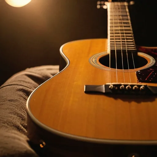 Mahogany acoustic guitar.